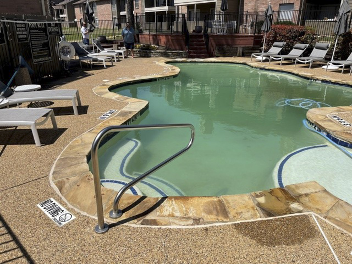 barrow apartments before front pool remodel
