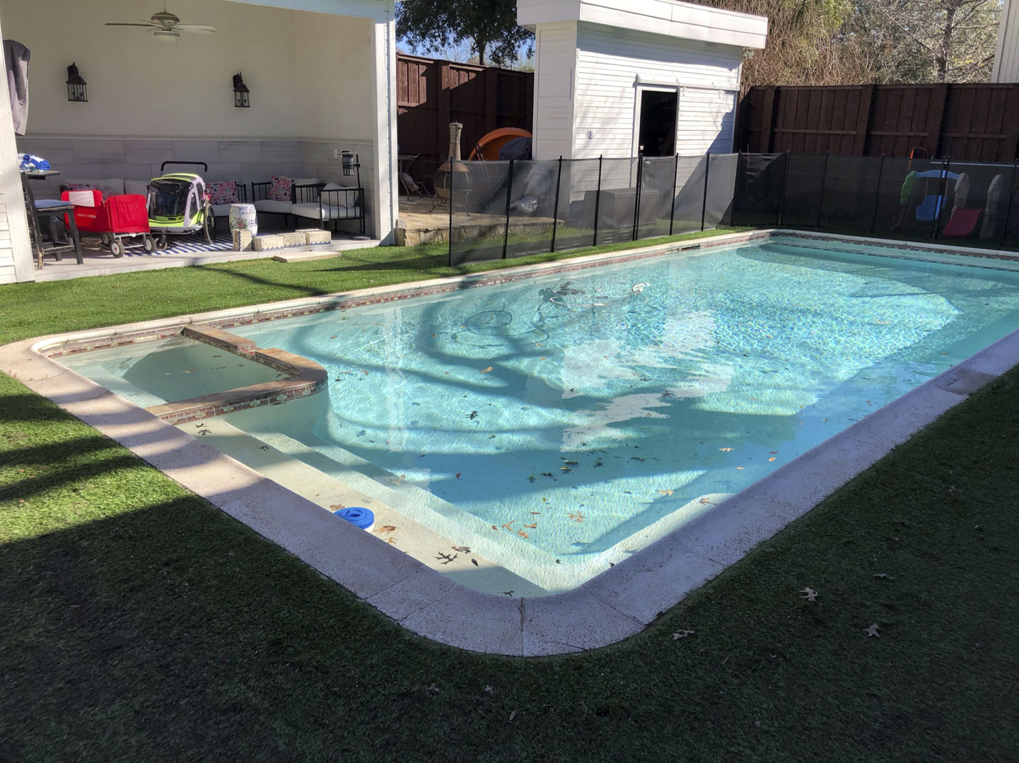 andrews pool remodel before picture