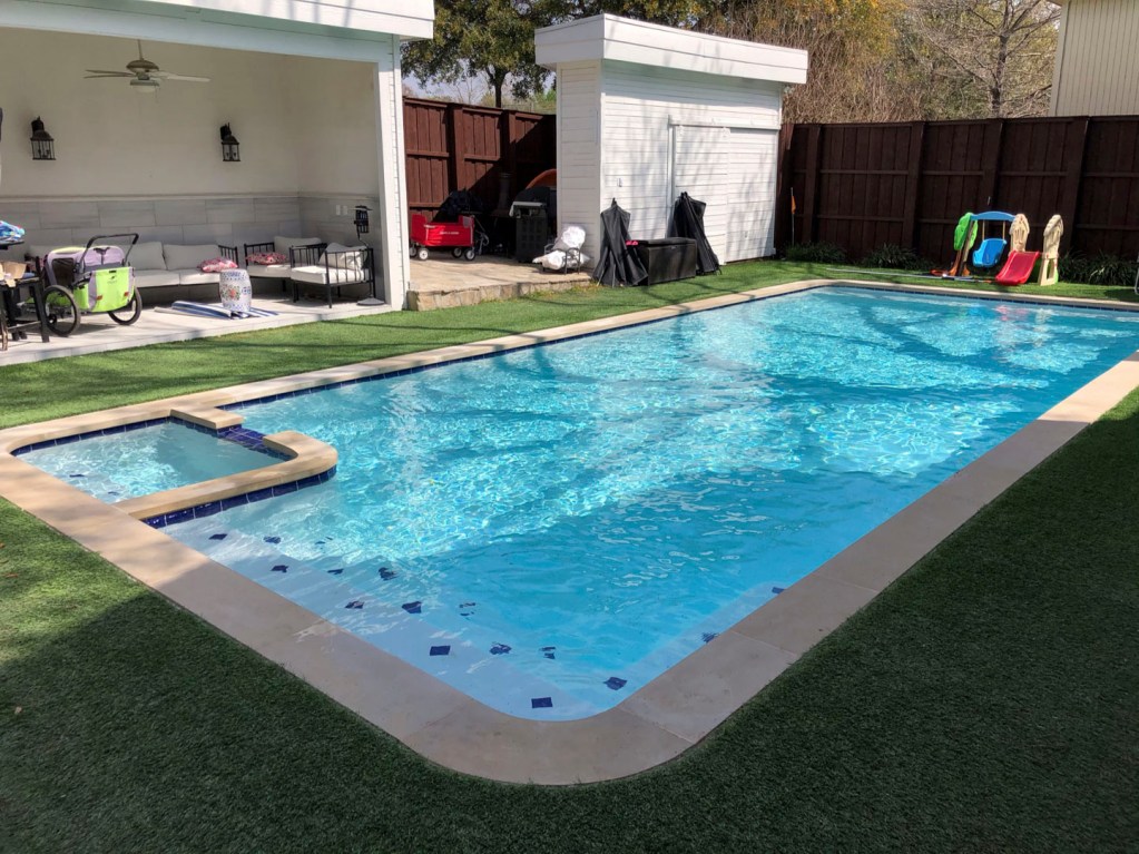 andrews pool remodel after picture. in ground pool. outdoor backyard pool construction